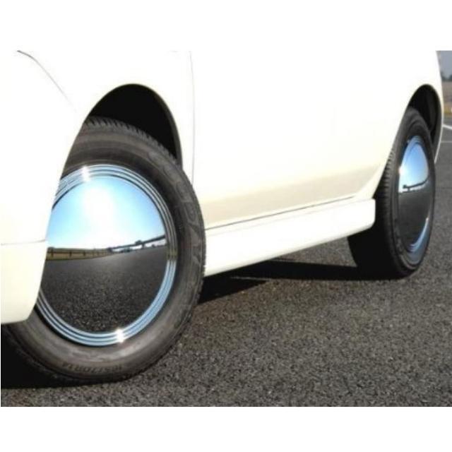 かっこいいピカピカメッキホイールキャップ4枚セット USAスタイル 14インチ用 アメリカンスタイルの全面メッキホイール Moonアイズスタイル_画像5