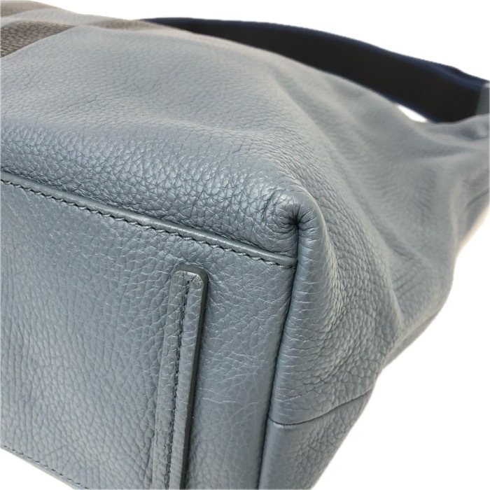 Furla フルラ ロゴ金具 ICARO イカロ 976644 ショルダーバッグ レザー ダスティブルー【中古】【新品同様】【美品】メンズ_画像4