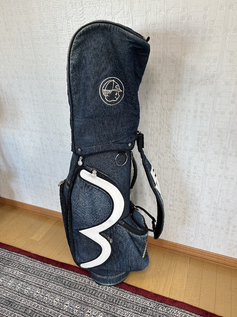 未使用品 EVISU エヴィス　キャディバッグ EVISU(エヴィス) デニムキャディバッグゴルフバッグ インディゴ