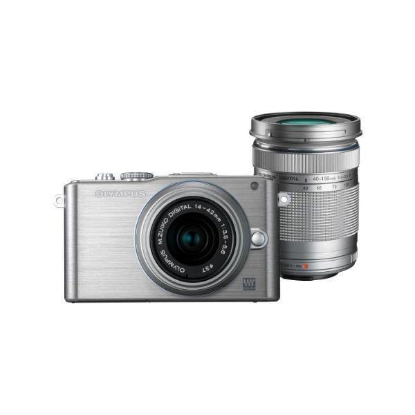 #p782483 中古 美品 OLYMPUS E-PL3 ダブルズームキット シルバー