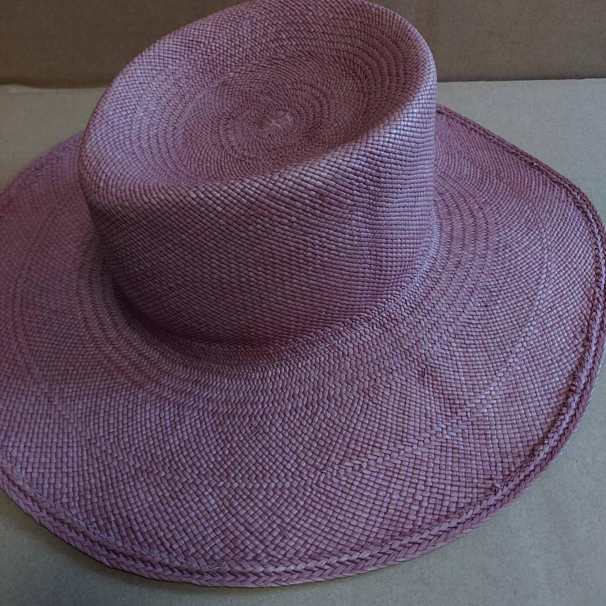 ストローハット strawhat HAT ストロー ハット 帽子 麦わら帽子 vintage ヴィンテージ ビンテージ 古着 古着屋 レア パナマハット Panama_画像5