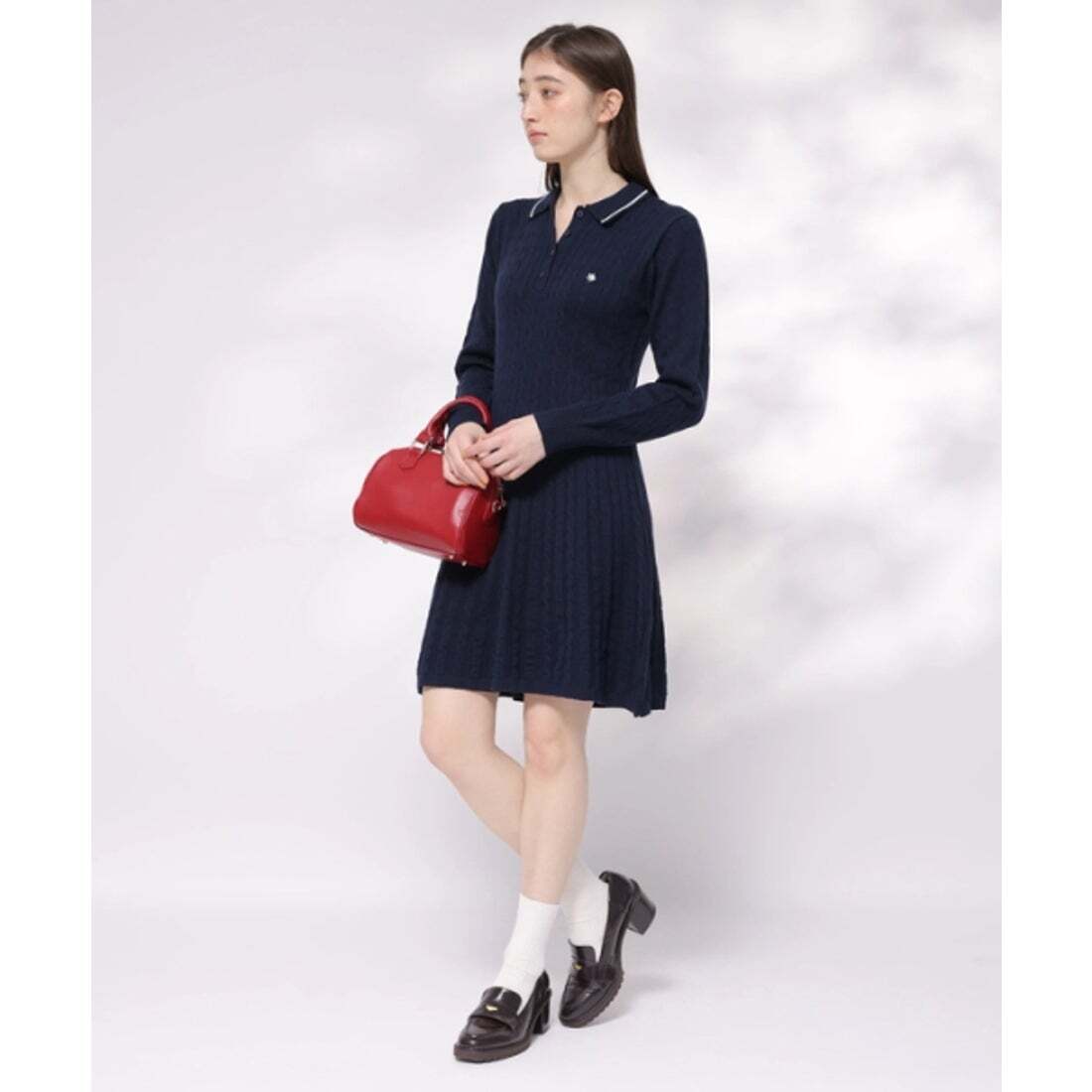 Rirandture POLO BCSコラボ ケーブルポロミニワンピース　ネイビー　サイズ1　リランドチュール　新品　タグ付き_画像1