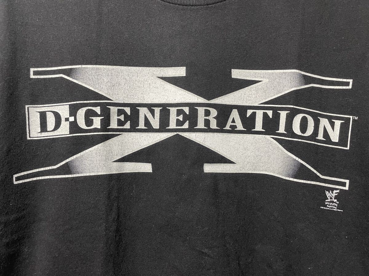 WWF WWE ビンテージ古着Tシャツ 2000年代初頭モノ DジェネレーションX サックイット Tシャツ Mサイズ_画像3