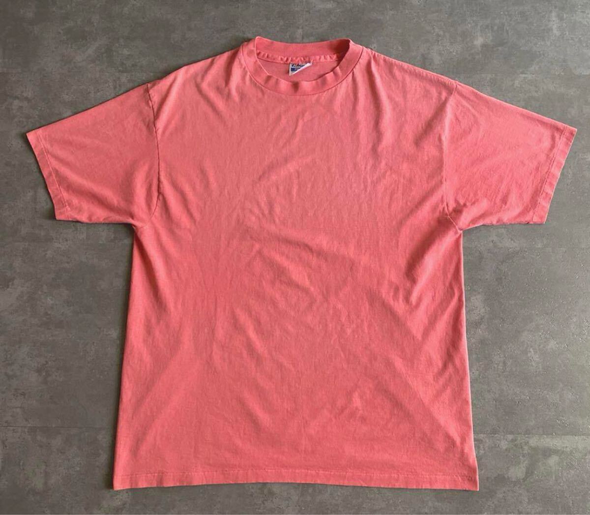 80s Hanes Fifty-Fifty 無地 Tシャツ XL サーモンピンク 超レアカラー 80s Hanes ヘインズ Fifty-Fifty 50/50 無地 T