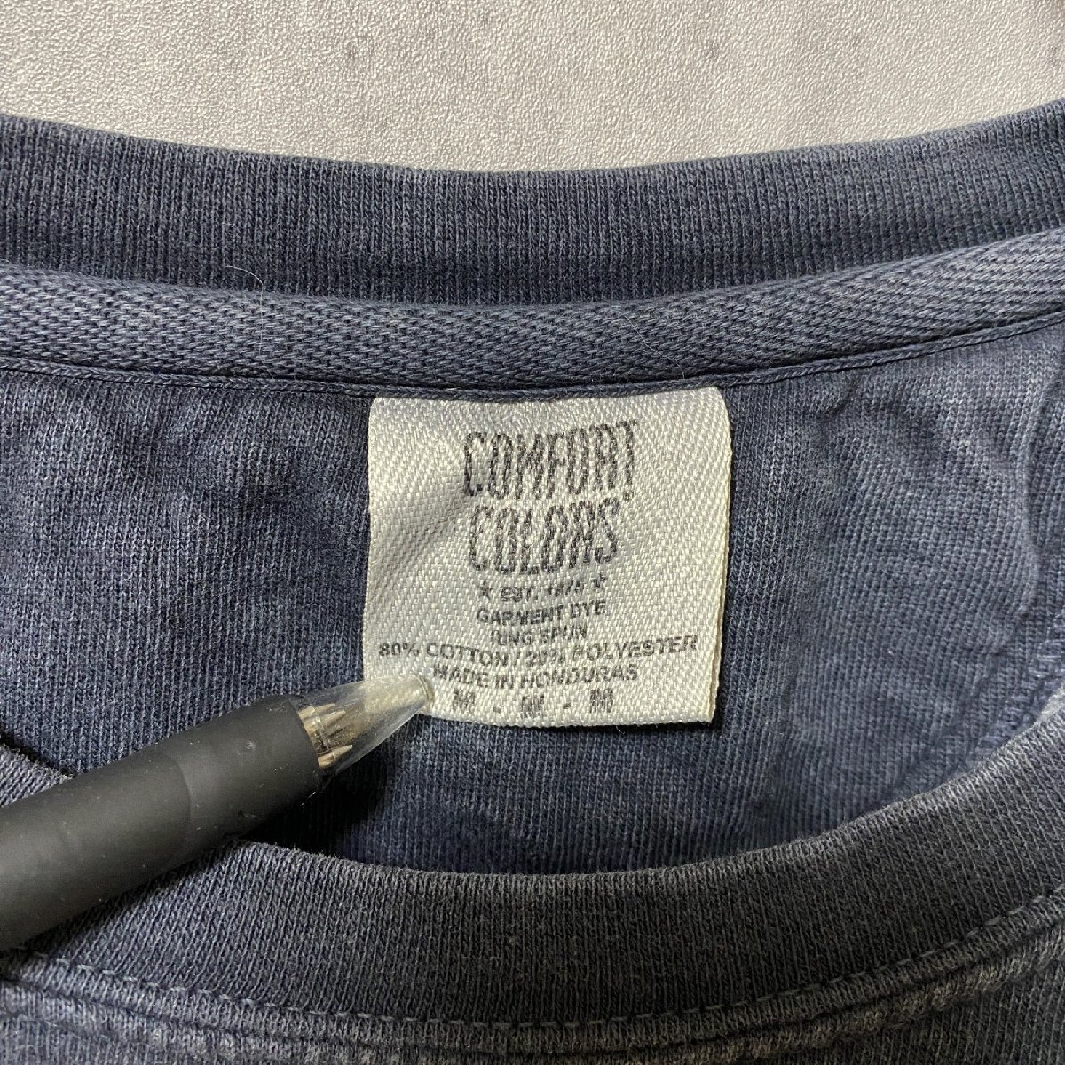 古着 used　COMFORT COLORS　IOWA　カレッジ　長袖ワッペンスウェット　トレーナー　クルーネック　Mサイズ_画像7