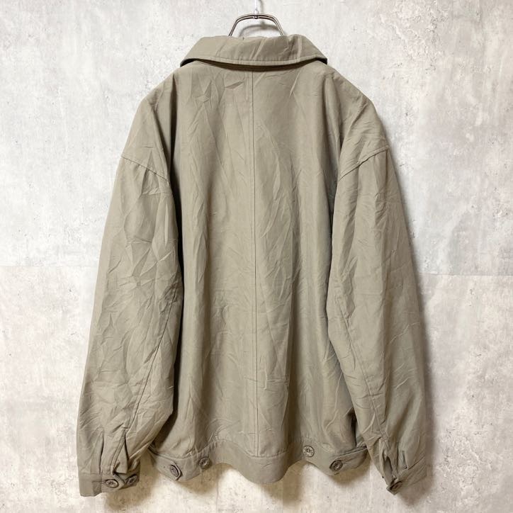 古着 used　長袖スイングトップ　ブルゾン　ジップアップジャケット　ワンポイントロゴ刺繍　アウター　秋冬服　Mサイズ_画像2