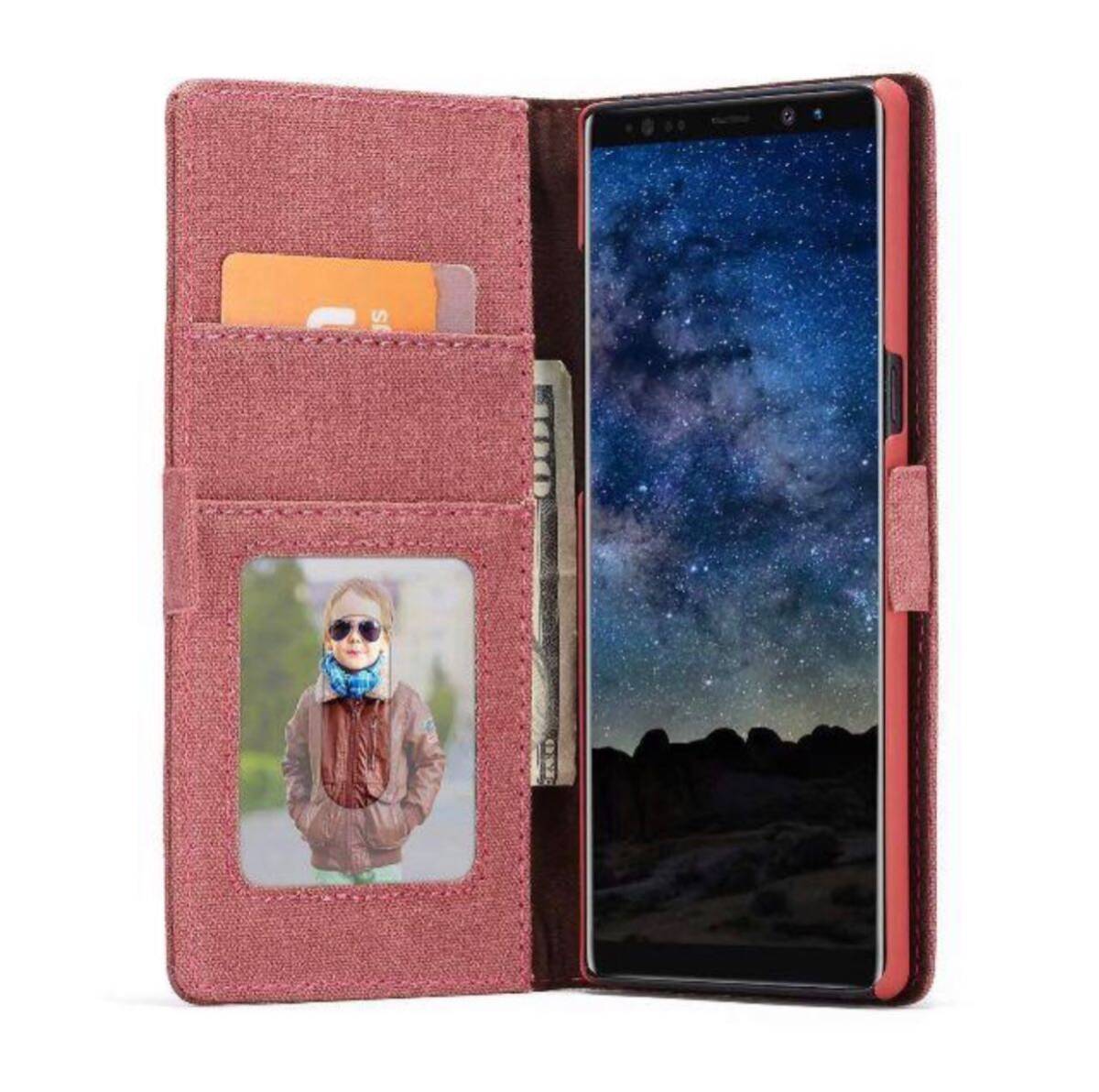 galaxy note9 кожанный кейс Galaxy Note 9 кейс SC-01L SCV40 блокнот type карта место хранения розовый 