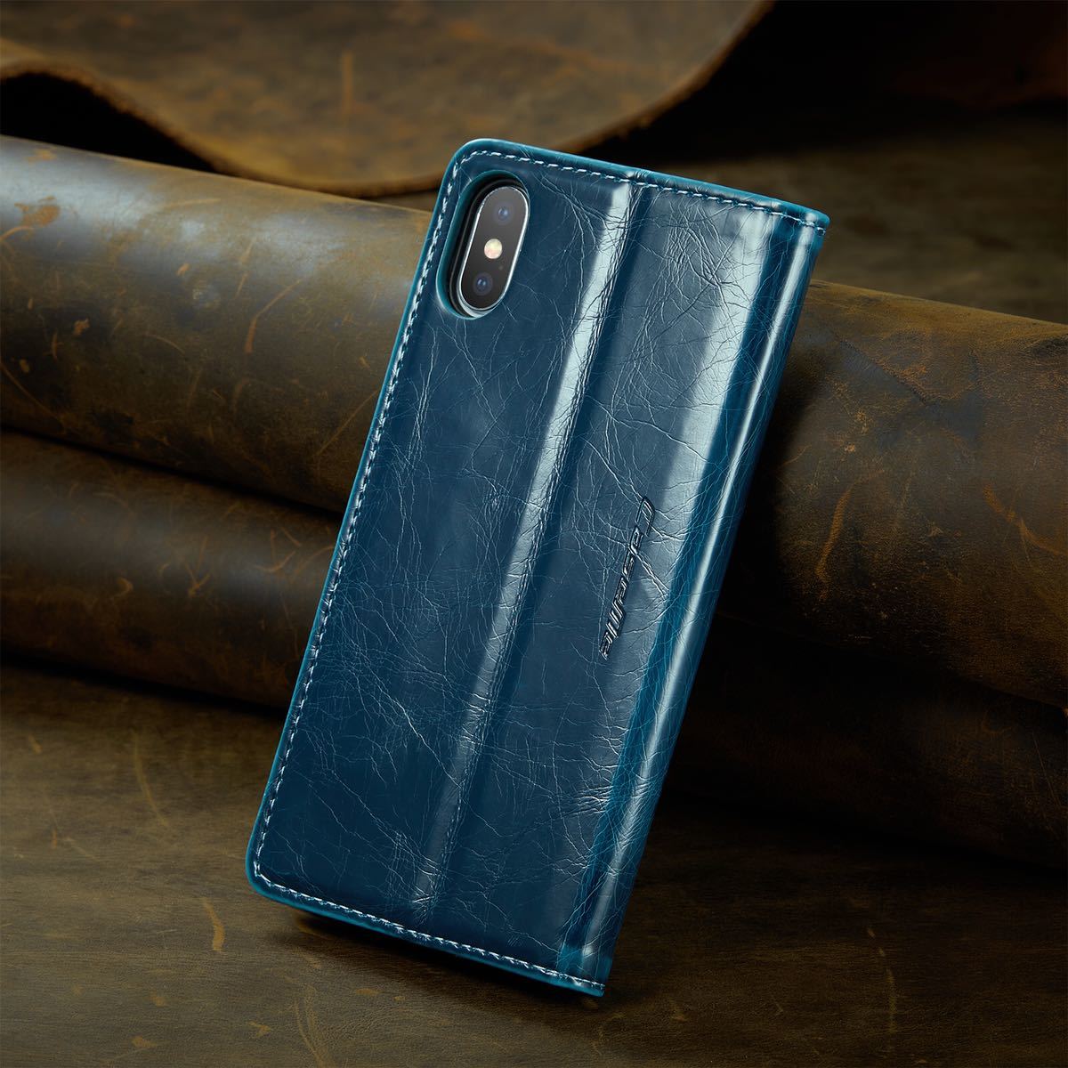 iphone XS レザーケース アイフォン x ケース iphone x/xs 手帳型 カード収納_画像2