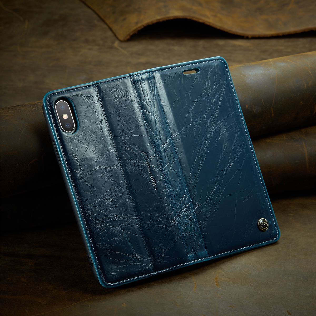 iphone XS レザーケース アイフォン x ケース iphone x/xs 手帳型 カード収納_画像5