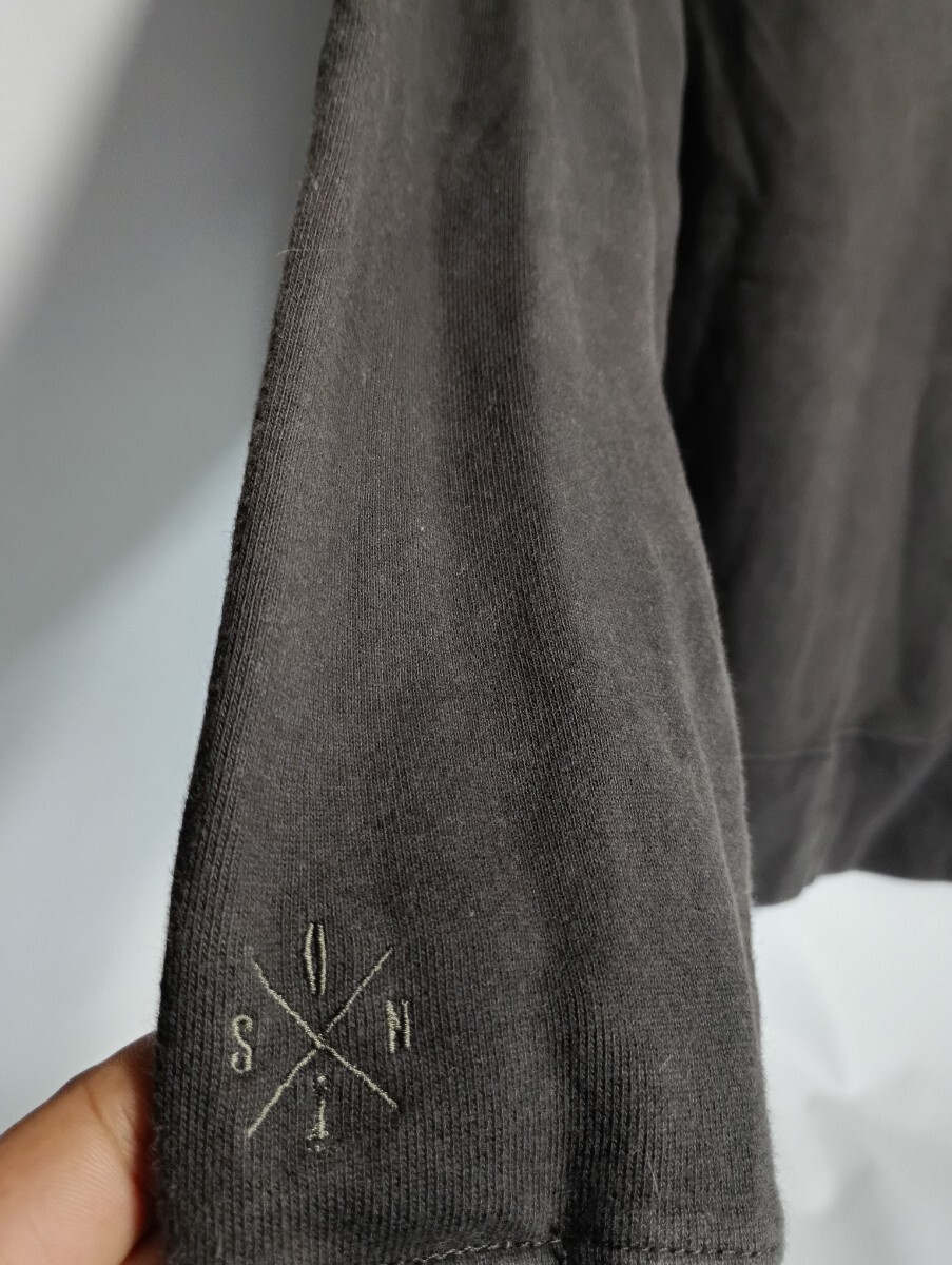 BAYFLOW ベイフロー SURF&NORF 墨黒 前Vステッチ & フィンガーホール スウェットフーディ パーカー 2 M程_画像8