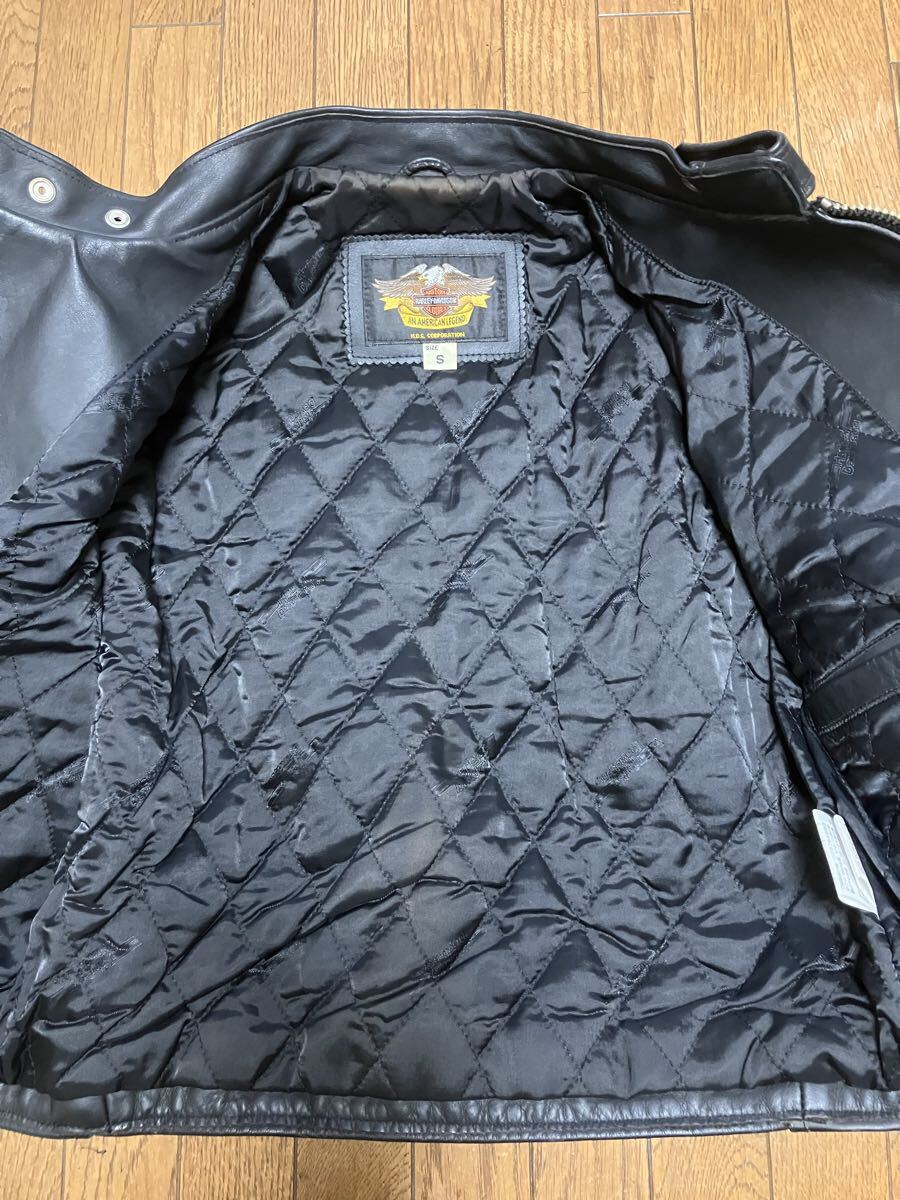 HARLEY DAVIDSON ハーレーダビッドソン シングルライダース レザージャケット サイズS_画像9