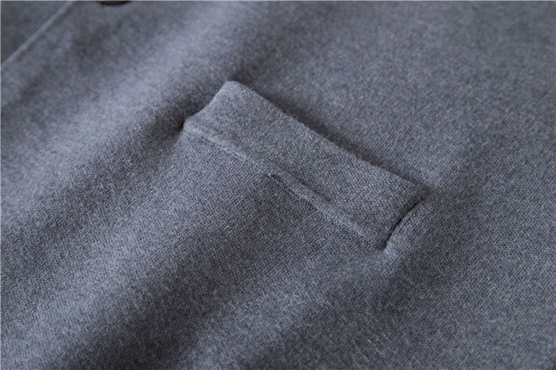 P823-M 新品DCKMANY 前開き ニットベスト メンズ ウール混 ニットセーター Vネック 無地 ビジネス カジュアル オフィス 厚手 防寒 秋冬/灰_画像7