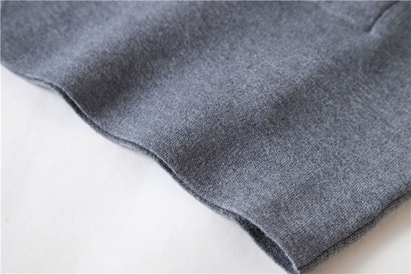 P823-M 新品DCKMANY 前開き ニットベスト メンズ ウール混 ニットセーター Vネック 無地 ビジネス カジュアル オフィス 厚手 防寒 秋冬/灰_画像8