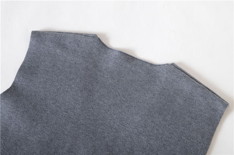 P823-M 新品DCKMANY 前開き ニットベスト メンズ ウール混 ニットセーター Vネック 無地 ビジネス カジュアル オフィス 厚手 防寒 秋冬/灰_画像9