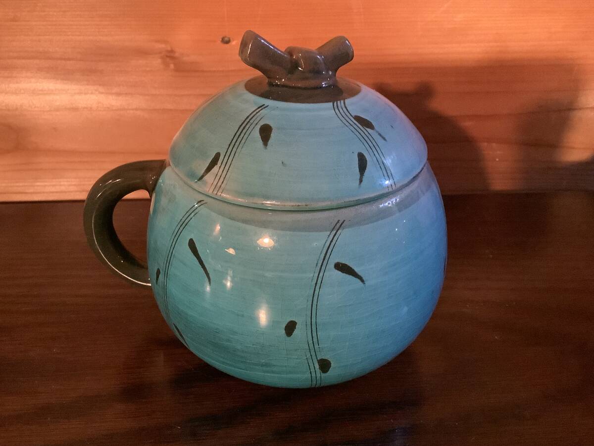 蓋付き　フタつきマグカップ　5セット　水色　ブラウン　陶器　陶磁器_画像8