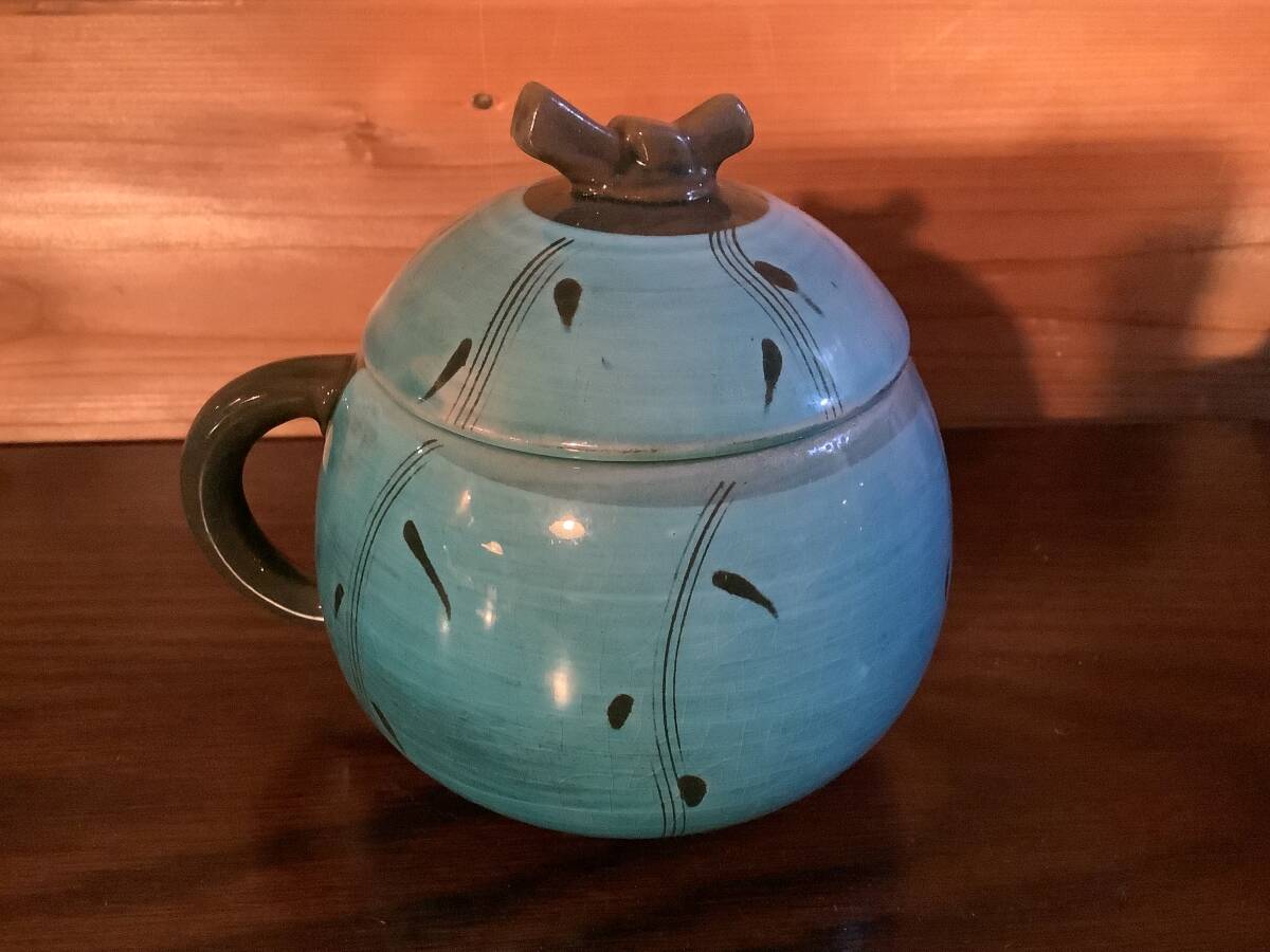 蓋付き　フタつきマグカップ　5セット　水色　ブラウン　陶器　陶磁器_画像7