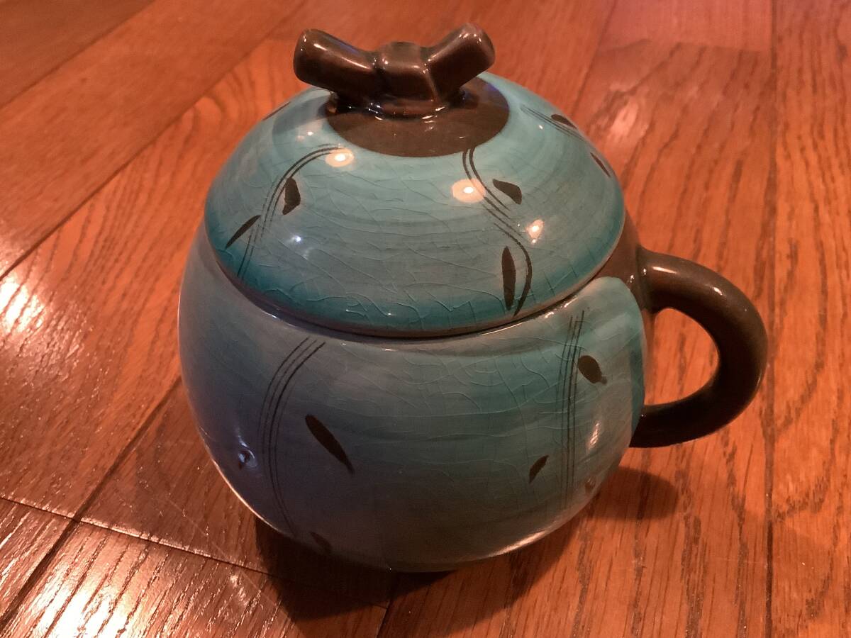 蓋付き　フタつきマグカップ　5セット　水色　ブラウン　陶器　陶磁器_画像6