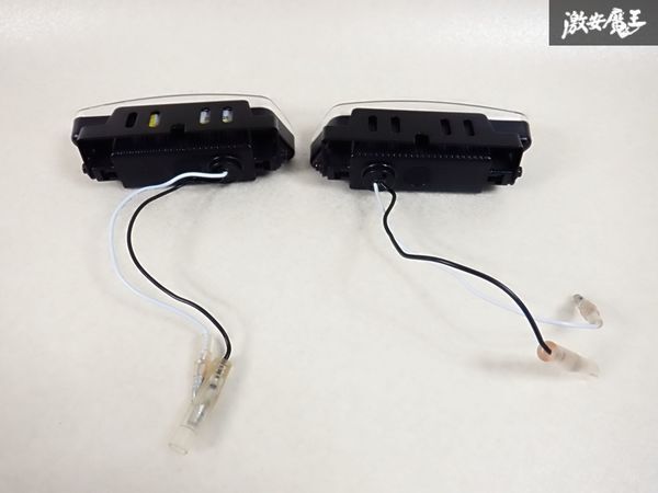 【新品未使用品★】社外 汎用 サイドマーカー ウィンカーレンズ コーナーレンズ アンバー 左右セット 即納 棚B9_画像6