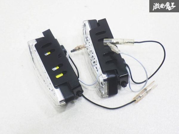 【新品/未使用/即発送】社外品 汎用 デイタイムランプ デイライト アンバー 左右 2個 全長 横 約10cm 縦 約2.5cm 即納 棚D9R_画像6