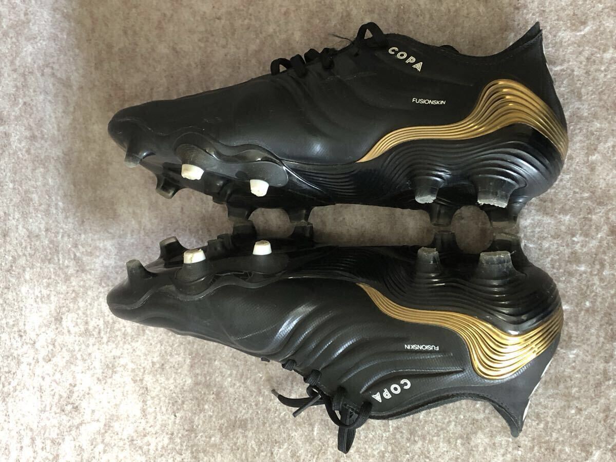 アディダス adidas コパ センス COPA Sense.1 FG クリート フュージョンスキン FUSION SKIN コアブラック ゴールドメタリック 27.5cm_画像5
