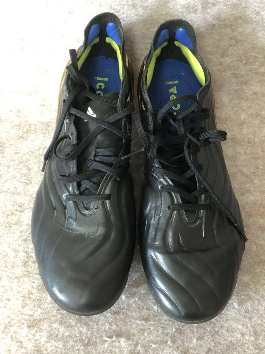 アディダス adidas コパ センス COPA Sense.1 FG クリート フュージョンスキン FUSION SKIN コアブラック ゴールドメタリック 27.5cm_画像2