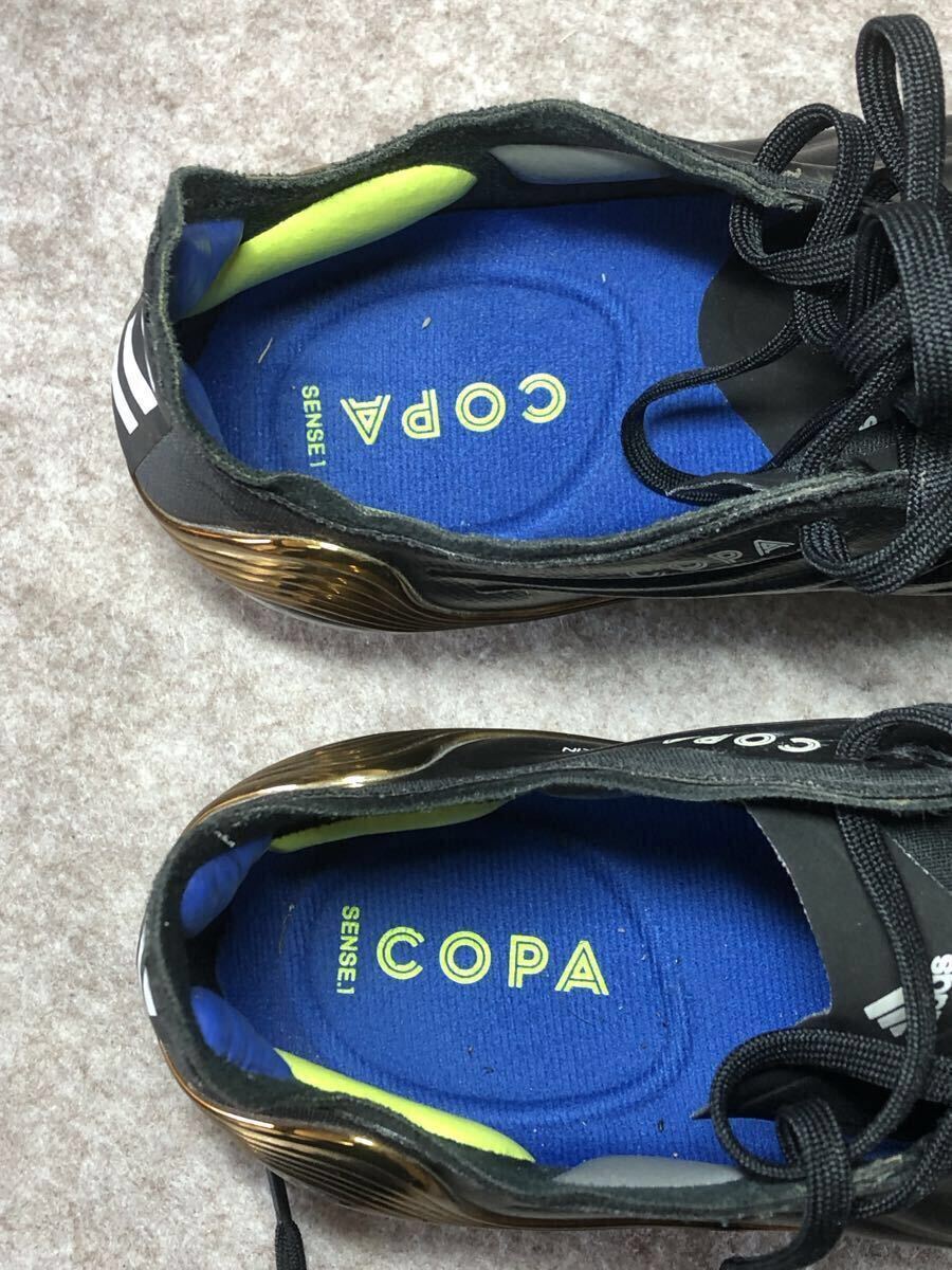 アディダス adidas コパ センス COPA Sense.1 FG クリート フュージョンスキン FUSION SKIN コアブラック ゴールドメタリック 27.5cm_画像8