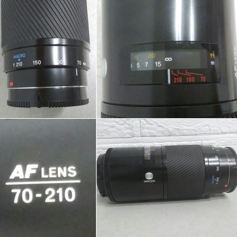 送料安 MINOLTA ミノルタ カメラ レンズ AF ZOOM 70-210㎜ 1:4(32) φ55㎜ フード ケース Kenko SKYLIGHT フィルター