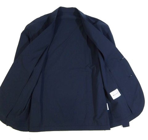 ★新品 THE SHOP TK タケオキクチ セットアップ L ネイビー＜360度ストレッチ＞ ジャケット・パンツ、サコッシュ3点セット スーツ 紺★_画像3