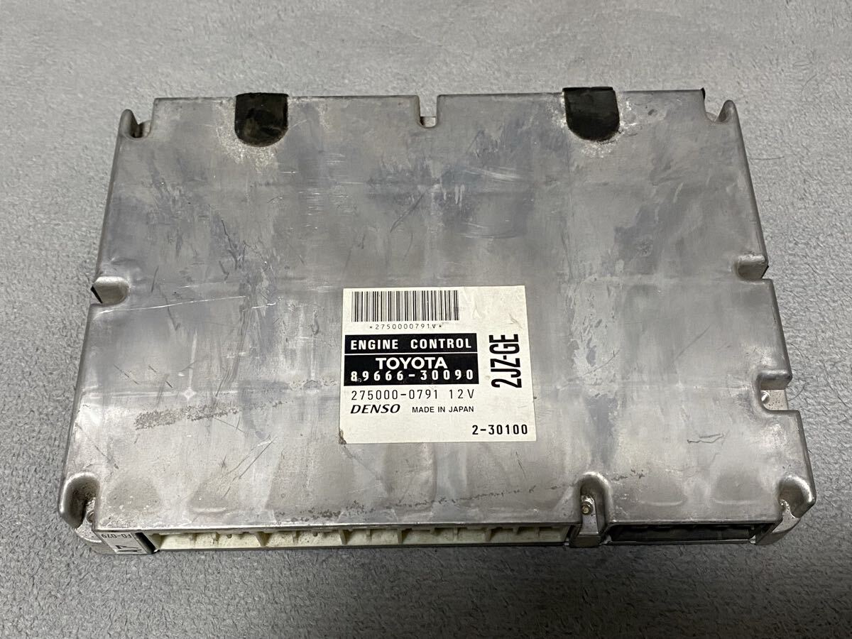 美品 トヨタ純正 JZS160 アリスト 後期 2JZ-GE NA ECU エンジン コンピュータ 89666-30090 エンジンコンピューター Aristo Toyota JDM _画像1