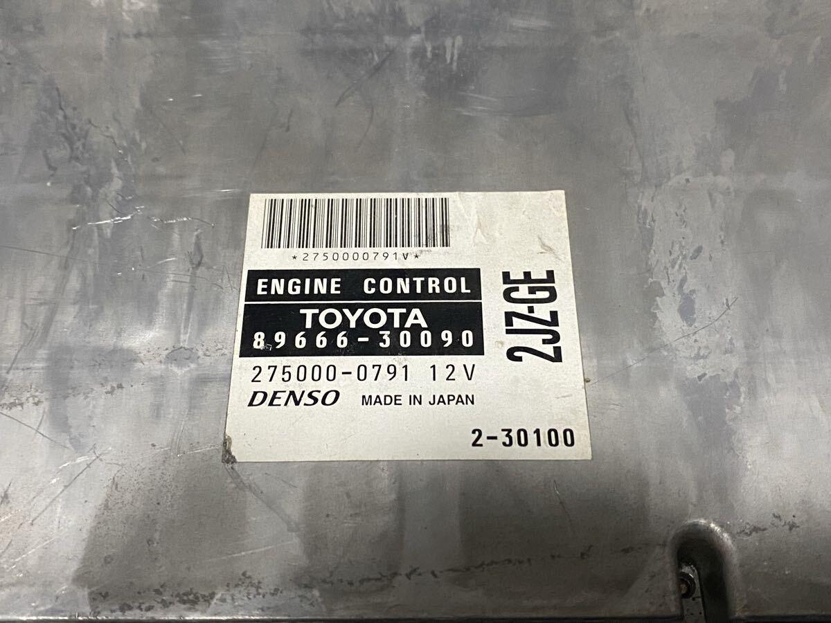 美品 トヨタ純正 JZS160 アリスト 後期 2JZ-GE NA ECU エンジン コンピュータ 89666-30090 エンジンコンピューター Aristo Toyota JDM _画像2