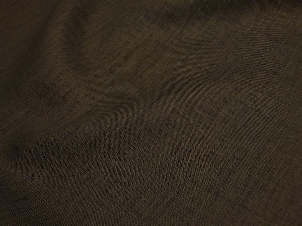 2mカットでお得 off リネン生地100%(8000)広幅 無地 生地幅138cm チョコブラウン_画像1