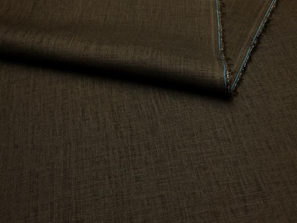 2mカットでお得 off リネン生地100%(8000)広幅 無地 生地幅138cm チョコブラウン_画像2