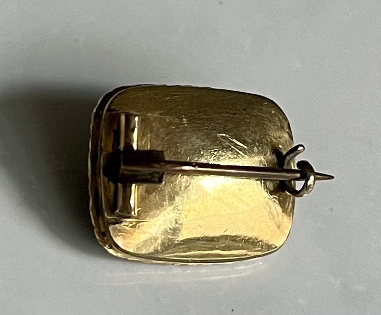 ジョージアン アンティーク フォイルグラス+シードパールブローチ アンティークジュエリー イギリス製 Georgian antique jewelry pin_画像7