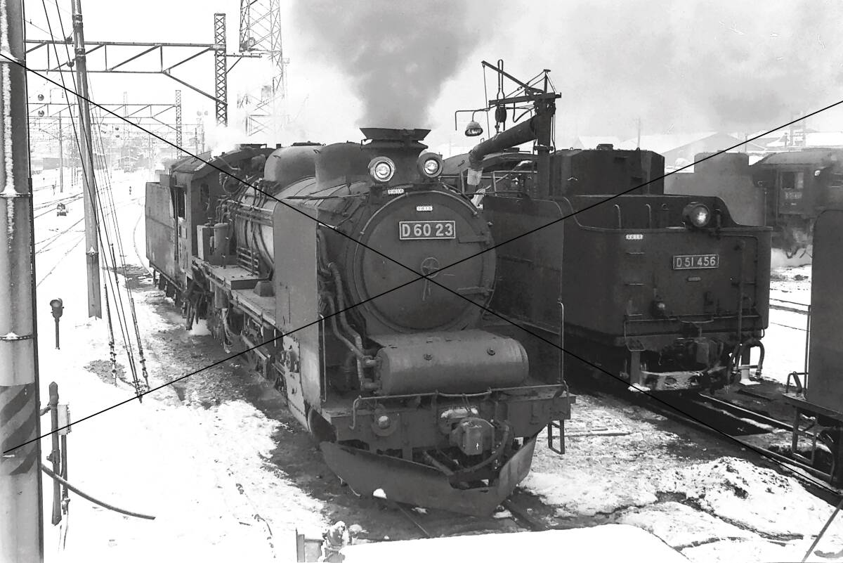 D60-23/D5088〔郡〕掲載最終コマ!磐越東線=昭和40年代のSLモノクロネガ35mm1コマ#18A18B/郡山機関区/単機/S42.2.11/著作権譲渡証明書=有り_画像1