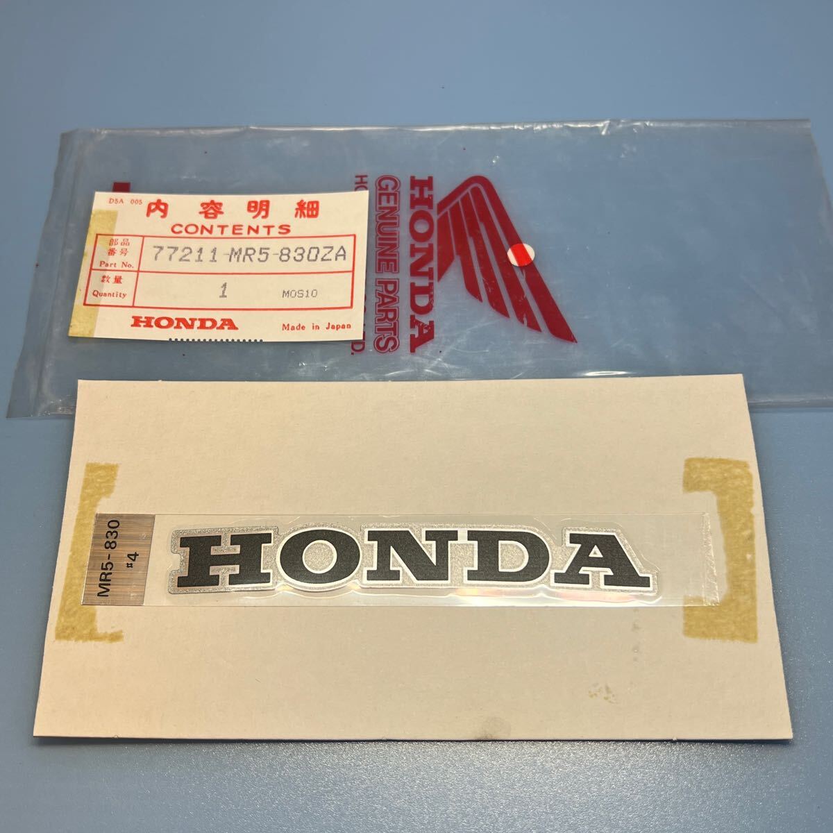 ★未使用 PC800 パシフィックコースト (RC34)　純正　HONDAテールマーク　デカール　77211-MR5-830ZA