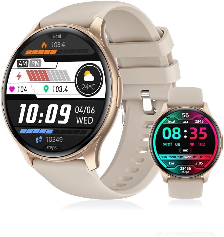  Gold цвет ваш жизнь . переворот . многофункциональный смарт-часы [2025 год улучшение новейшая модель ]iPhone соответствует Android соответствует 
