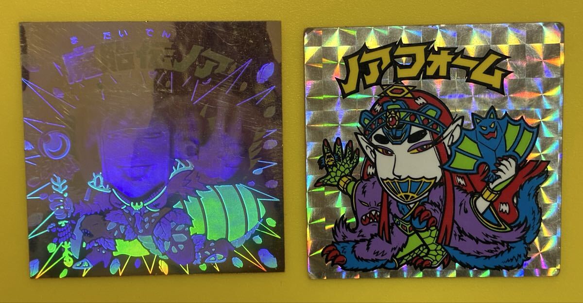 ビックリマン ノアフォーム 魔胎伝ノア 2枚セット 魔胎伝ノア ノアフォーム 旧ビックリマン ロッテ 当時物 2枚