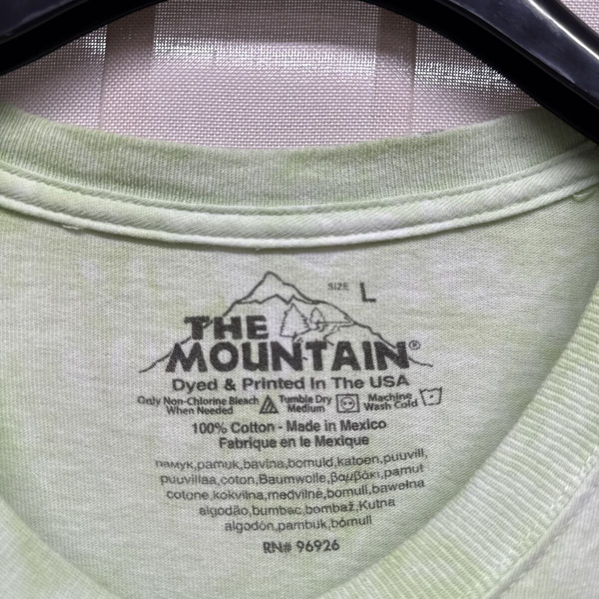 THE MOUNTAIN Tシャツ Lサイズ タイダイ グリーン フェアリー 妖精 ザ マウンテン 美品 2016年 メンズ 半袖 四葉 クローバー _画像4