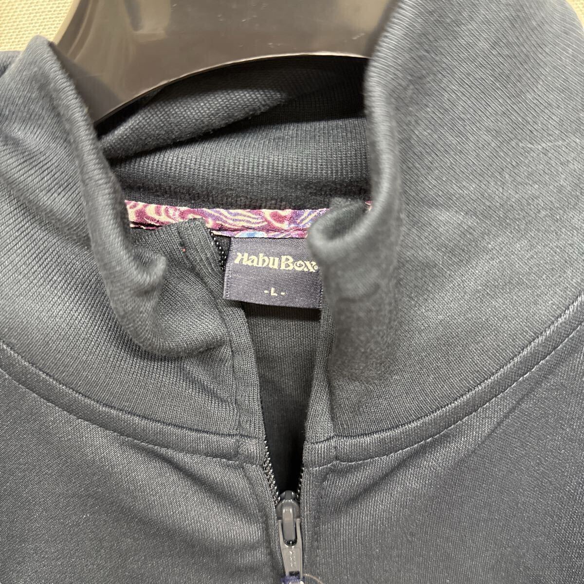 波布蛇箱 和柄 ジャージ HabuBox ハブボックス 未使用 ジャージ トラックジャケット アウター Lサイズ オリエンタル龍 ドラゴン 竜 辰 紺色_画像8