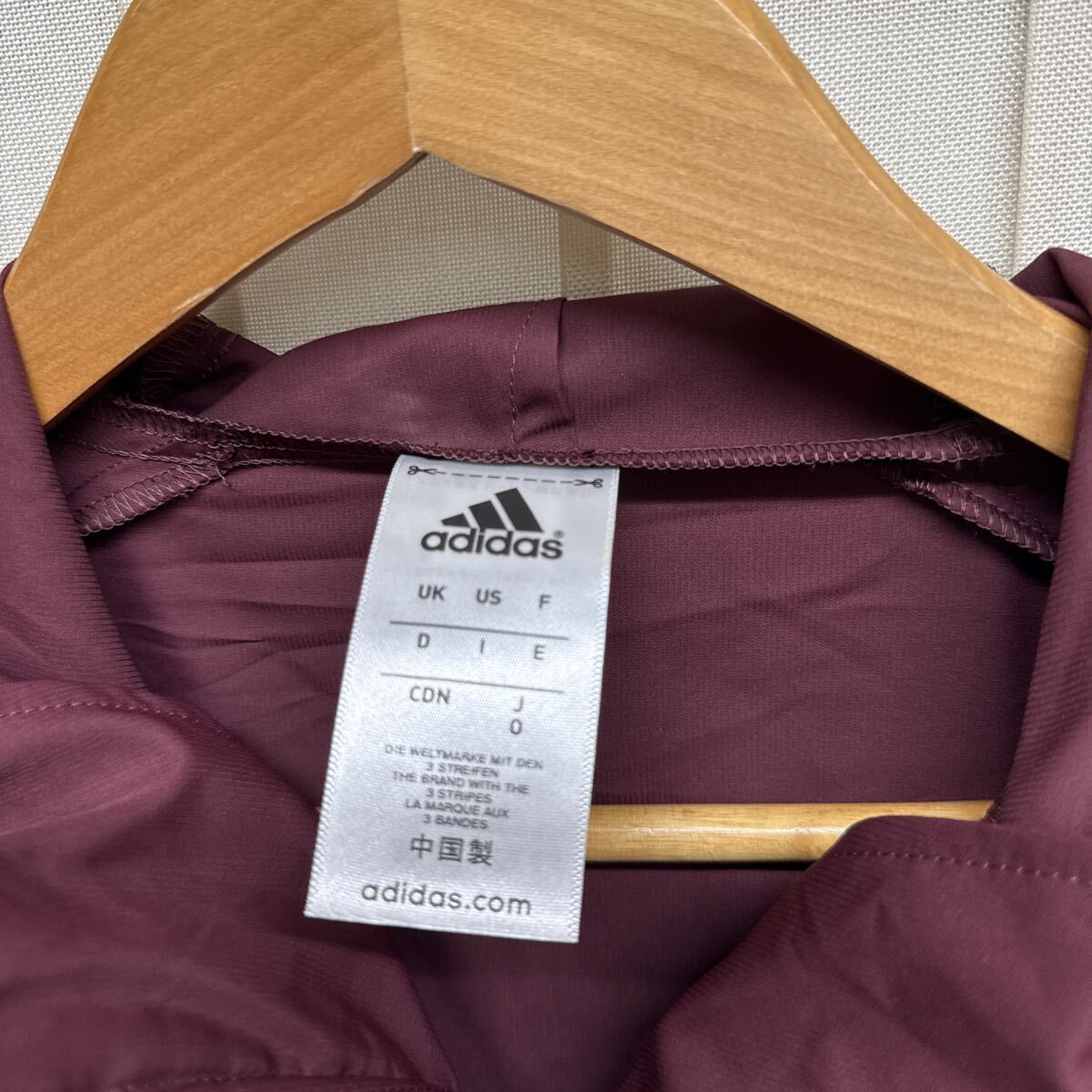 フーディージャケット adidas アディダス G78999 JD0019 ポリエステル 100% サイズO メンズ パーカー フルジップ 薄手 アウター_画像3