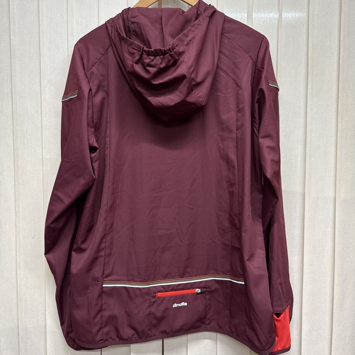 フーディージャケット adidas アディダス G78999 JD0019 ポリエステル 100% サイズO メンズ パーカー フルジップ 薄手 アウター_画像6