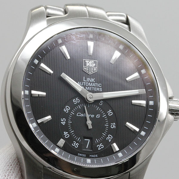 タグホイヤー TAG Heuer リンク キャリバー6 WJF211A ブラック文字盤 SS メンズ腕時計 自動巻き Link 39mm 男性 プレゼント ブランド_画像9