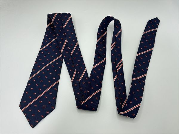 dunhill　ダンヒル　ロゴ＆レジメンタル柄 ネクタイ 3本以上 送料無料 メンズ ネイビー　0801004_画像3