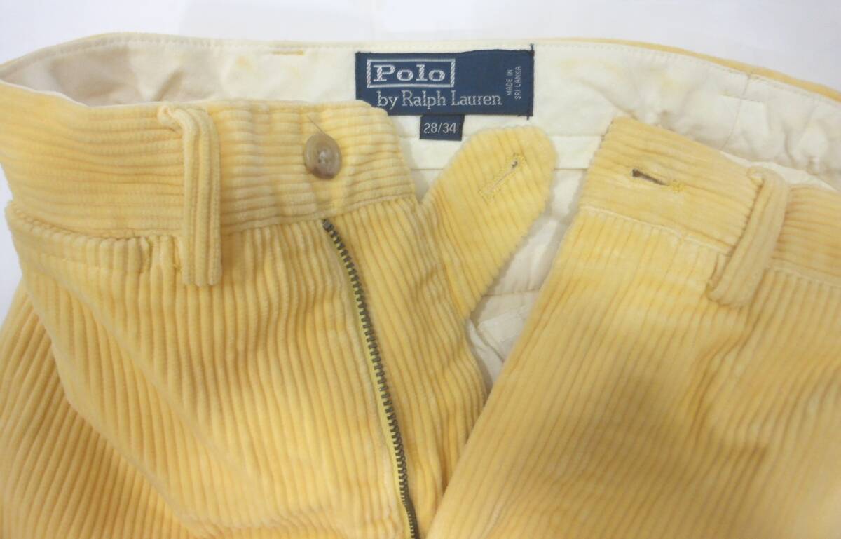 ★美品.秋.冬用.POLO RALPH LAUREN ポロ ラルフローレン コーデュロイ スラックス.カラーイエロ・W76.佐川60サイズ★_画像3