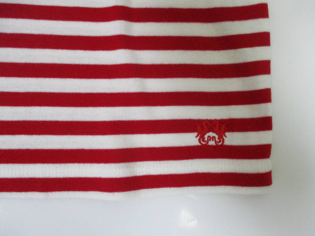 ★マクレガー　オーガニックコットンTシャツ（ボーダー　赤×白）L　新品タグ付★_画像5