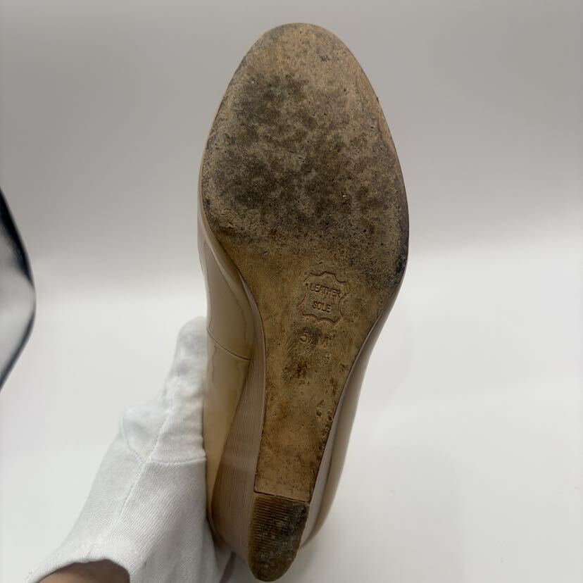 TORY BURCHトリーバーチ レザー ウェッジヒール ベージュ系_画像5