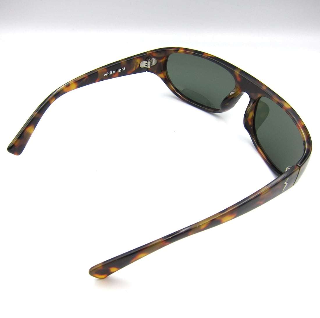 Shady Spex シェイディスペックスWhite Lightラップアラウンドサングラス tortoise x G15偏光ルーリードバイカーキャッツアイ_画像6