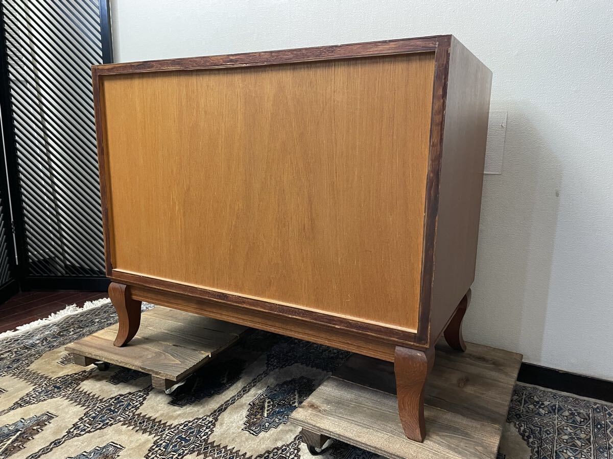 かわいい3段チェスト ビンテージテイスト アンティーク調引き出しつまみ 猫脚 かわいい3段チェスト ビンテージテイスト アンティーク調