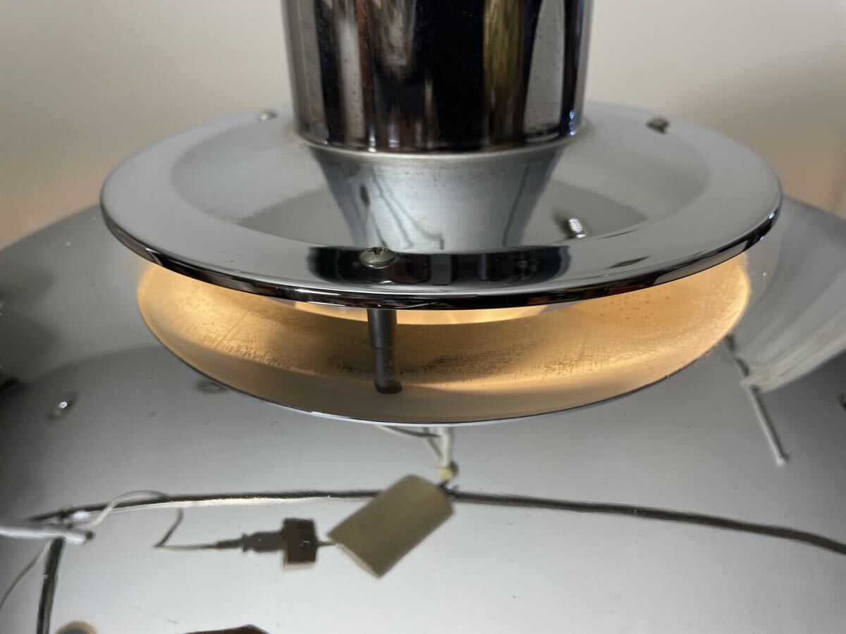 メタリック ペンダントライト 鏡面 ステンレス ペンダントランプ 天井照明 サイバー メタル インダストリアル レア インターフォルム_画像3