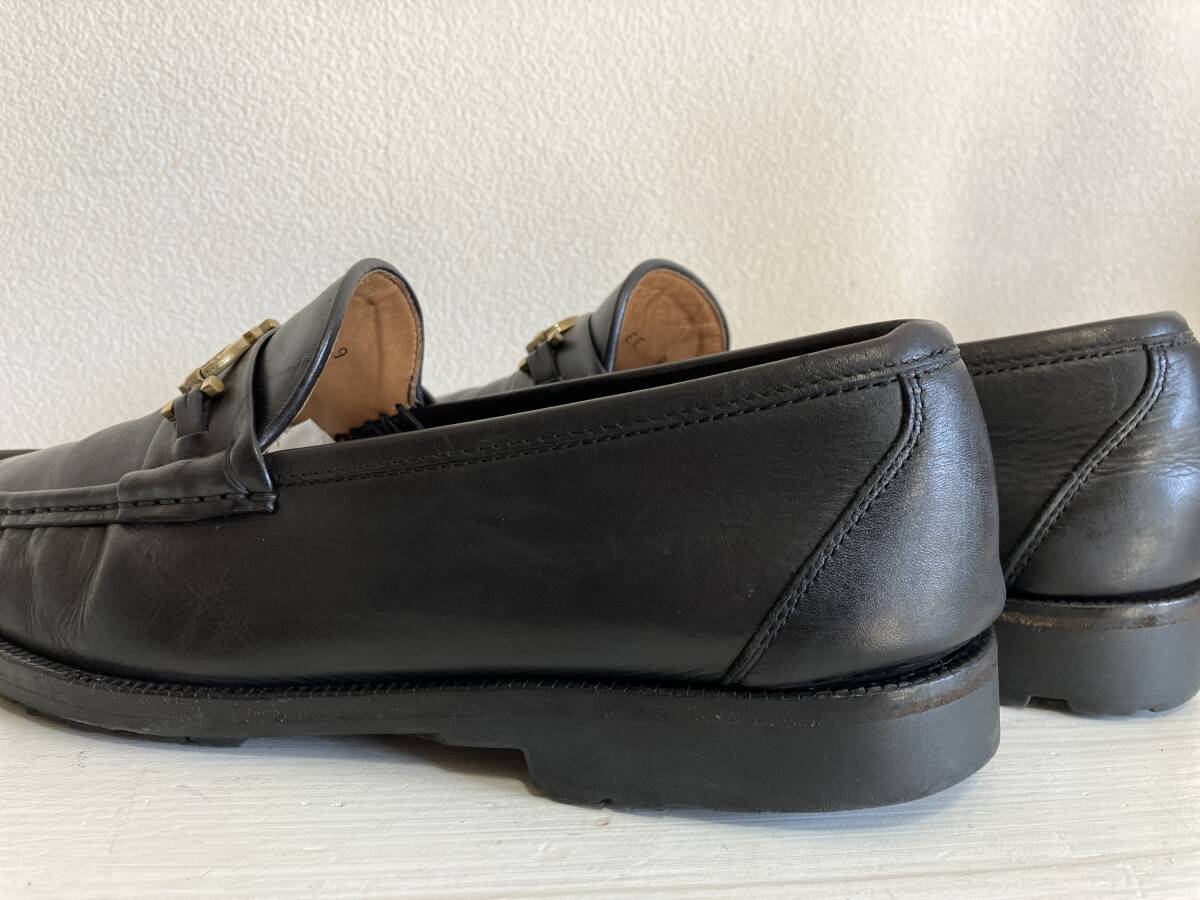  быстрое решение Salvatore Ferragamo FIRENZE Salvatore Ferragamo gun chi-ni Loafer бизнес обувь Gold металлические принадлежности чёрный 9 27.5. ранг 